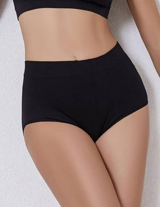 Rib Cotton Briefs - Black